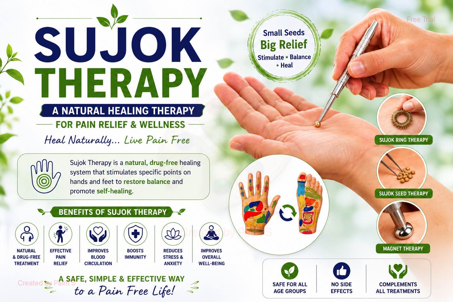 Sujok Therapy treatment at Dr Desai Acupuncture and Nature Cure Centre in Sangli Miraj Kupwad, 
